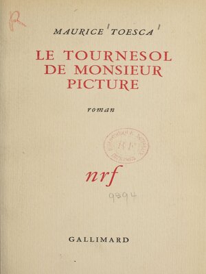 cover image of Le tournesol de monsieur Picture